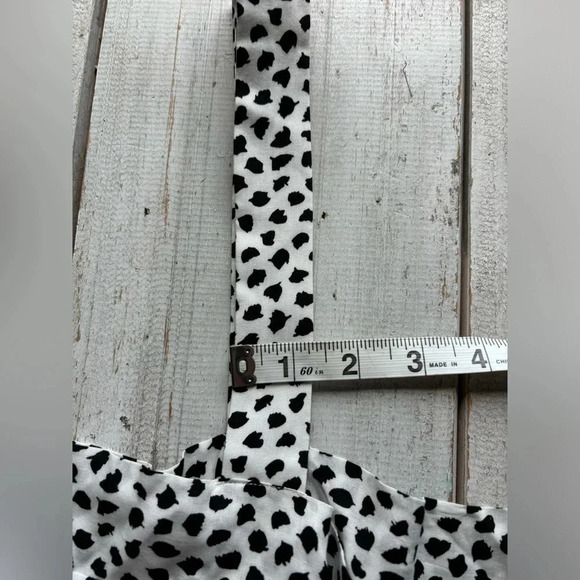 XIX-Palms, Honolulu, Hawaii, speckled b&w, flowy, crop, tank, size 2 - Picture 3 of 12